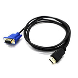 Darrahopens Electronics > Computer Accessories > Computer Cables & Adapters HDMI to VGA Cable 1.8m Full HD 1080P Compatible with PC Laptop DVD HD TV