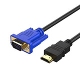 Darrahopens Electronics > Computer Accessories > Computer Cables & Adapters HDMI to VGA Cable 1.8m Full HD 1080P Compatible with PC Laptop DVD HD TV