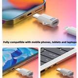 Darrahopens Electronics > Computer Accessories > Computer Cables & Adapters Lightning to USB-C Adapter Compatible with iPhone 15, USB Type-C Converter, White