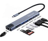 Darrahopens Electronics > Computer Accessories > Computer Cables & Adapters OXHORN AD-U31-801 USB C to HDTV Adapter (8-in-1)