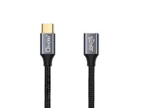Darrahopens Electronics > Computer Accessories > Computer Cables & Adapters OXHORN CB-CX-3002 USB 3.2 C Gen2 Extension Cable 0.25m