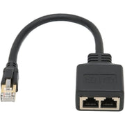 Darrahopens Electronics > Computer Accessories > Computer Cables & Adapters RJ45 Splitter Adapter, 1 to 2 Port RJ45 Network Ethernet Adapter Splitter, CAT8 Network Cable Splitter Adapter for Home Office,