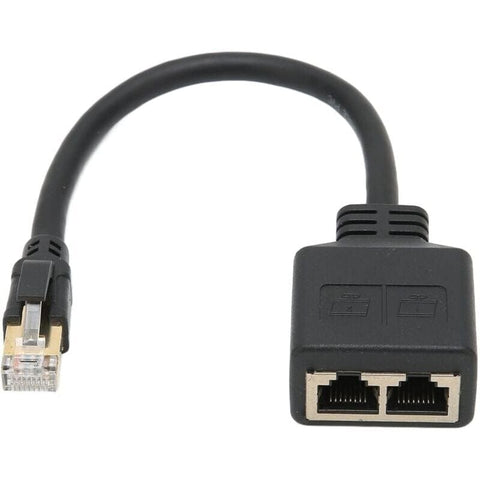 Darrahopens Electronics > Computer Accessories > Computer Cables & Adapters RJ45 Splitter Adapter, 1 to 2 Port RJ45 Network Ethernet Adapter Splitter, CAT8 Network Cable Splitter Adapter for Home Office,