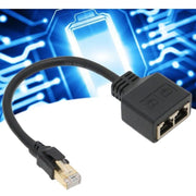Darrahopens Electronics > Computer Accessories > Computer Cables & Adapters RJ45 Splitter Adapter, 1 to 2 Port RJ45 Network Ethernet Adapter Splitter, CAT8 Network Cable Splitter Adapter for Home Office,