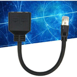 Darrahopens Electronics > Computer Accessories > Computer Cables & Adapters RJ45 Splitter Adapter, 1 to 2 Port RJ45 Network Ethernet Adapter Splitter, CAT8 Network Cable Splitter Adapter for Home Office,
