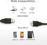 Darrahopens Electronics > Computer Accessories > Computer Cables & Adapters USB 3.0 Cable Compatible with WD Seagate Toshiba Samsung Portable Hard Drives, A to Micro-B Cable 1m