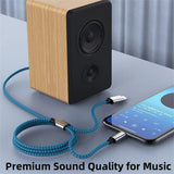 Darrahopens Electronics > Computer Accessories > Computer Cables & Adapters USB C \u0026 Lightning to 3.5mm Aux Audio Adapter Cable Braided Nylon