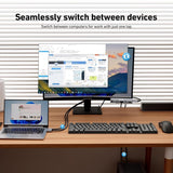 Darrahopens Electronics > Computer Accessories > Computer Monitors & Accessories BENFEI 000355GY USB 3.0 HDMI KVM Switch(8K@60Hz) with 4 USB 3.0 Ports for 2 Computers Sharing Monitor Keyboard Mouse