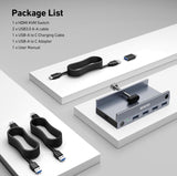 Darrahopens Electronics > Computer Accessories > Computer Monitors & Accessories BENFEI 000355GY USB 3.0 HDMI KVM Switch(8K@60Hz) with 4 USB 3.0 Ports for 2 Computers Sharing Monitor Keyboard Mouse