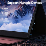 Darrahopens Electronics > Computer Accessories > Computer Monitors & Accessories Devanti Portable Monitor Laptop Extender USB C Travel Display 16 Inch Black