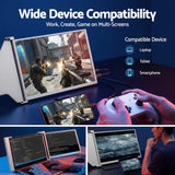 Darrahopens Electronics > Computer Accessories > Computer Monitors & Accessories Devanti Portable Monitor Laptop Screen Extender Dual Display 1080P IPS USB C