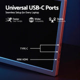 Darrahopens Electronics > Computer Accessories > Computer Monitors & Accessories Devanti Portable Monitor Laptop Screen Extender Dual Display 1080P IPS USB C