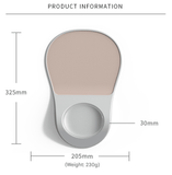 Darrahopens Electronics > Computer Accessories > Computer Monitors & Accessories Milk Tea Color Ergonomic Mouse Pad with Wrist Rest Support Soft Silicone Concave Groove Design 32.5cm Non-Slip Mat for Home Office & Gaming