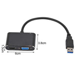 Darrahopens Electronics > Computer Accessories > Computer Monitors & Accessories USB-C to HDMI/VGA Dual Monitor Adapter Plug & Play