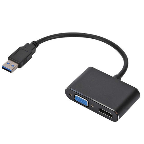 Darrahopens Electronics > Computer Accessories > Computer Monitors & Accessories USB-C to HDMI/VGA Dual Monitor Adapter Plug & Play