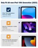 Darrahopens Electronics > Computer Accessories iPad 10th Case 10.9 Inch 2022 with Pencil Holder, Smart iPad Clear Case with Soft TPU Auto Wake Sleep Pink