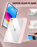 Darrahopens Electronics > Computer Accessories iPad 10th Case 10.9 Inch 2022 with Pencil Holder, Smart iPad Clear Case with Soft TPU Auto Wake Sleep Pink
