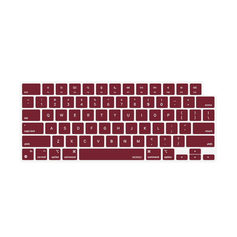 Darrahopens Electronics > Computer Accessories Keyboard Cover Skin For MacBook Air Pro 13 13.6 14 15.3 16 A2442 A2779 A2485 A2780 A2681 A2941 M1 M2 2021 to 2023 Wine Red