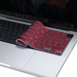 Darrahopens Electronics > Computer Accessories Keyboard Cover Skin For MacBook Air Pro 13 13.6 14 15.3 16 A2442 A2779 A2485 A2780 A2681 A2941 M1 M2 2021 to 2023 Wine Red