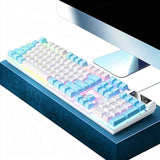 Darrahopens Electronics > Computer Accessories > Keyboards & Accessories 104 Keys Wired Keyboard White And Blue