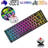Darrahopens Electronics > Computer Accessories > Keyboards & Accessories 67 Keys Layout Design Mechanical Gaming Keyboard PC PS4 RGB Backlight Wired USB Black