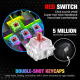 Darrahopens Electronics > Computer Accessories > Keyboards & Accessories 67 Keys Layout Design Mechanical Gaming Keyboard PC PS4 RGB Backlight Wired USB Black
