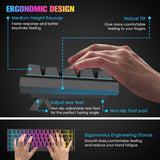 Darrahopens Electronics > Computer Accessories > Keyboards & Accessories 67 Keys Layout Design Mechanical Gaming Keyboard PC PS4 RGB Backlight Wired USB Black