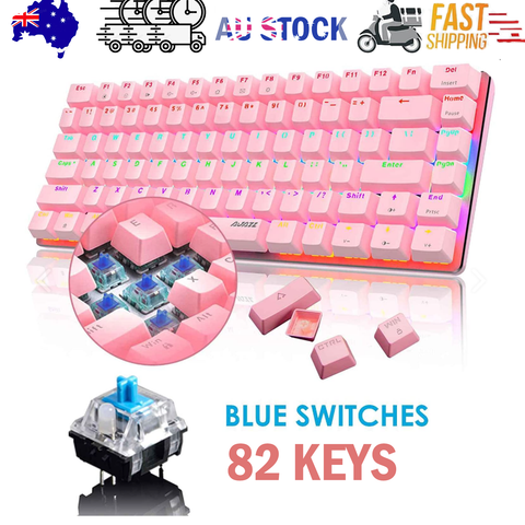 Darrahopens Electronics > Computer Accessories > Keyboards & Accessories AK33 82 keys Compact Gaming Mechanical Keyboard with Anti-ghosting Keys for Game