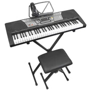 Darrahopens Electronics > Computer Accessories > Keyboards & Accessories Black Digital Portable Keyboard Pack With Headphones, Stool, 61 Keys, 255 Voices, Adjustable Height Stand In Australia - Darrahopens
