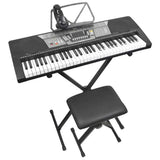 Darrahopens Electronics > Computer Accessories > Keyboards & Accessories Black Digital Portable Keyboard Pack With Headphones, Stool, 61 Keys, 255 Voices, Adjustable Height Stand In Australia - Darrahopens