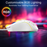 Darrahopens Electronics > Computer Accessories > Keyboards & Accessories Laser RGB Lightweight Gaming Mouse White