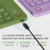 Darrahopens Electronics > Computer Accessories > Keyboards & Accessories Purple Ultra-Slim Foldable Bluetooth Keyboard - Portable Wireless Rechargeable Travel Keyboard for iOS Android Windows Devices