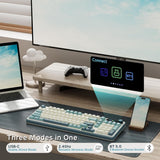 Darrahopens Electronics > Computer Accessories > Keyboards & Accessories RK ROYAL KLUDGE S98 Mechanical Keyboard w/Smart Display & Knob, Top Mount 96% Wireless Mechanical Keyboard BT/2.4G/USB-C, Hot Swappable, Pale Green Switch 98 Keys