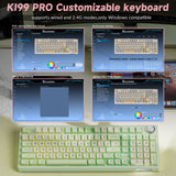 Darrahopens Electronics > Computer Accessories > Keyboards & Accessories SOLAKAKA Ki99 Pro 99-Key Gasket Mechanical Keyboard Tri-Mode Hot-Swap Knob In Australia - Darrahopens