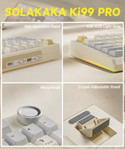 Darrahopens Electronics > Computer Accessories > Keyboards & Accessories SOLAKAKA Ki99 Pro 99-Key Gasket Mechanical Keyboard Tri-Mode Hot-Swap Knob In Australia - Darrahopens