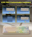 Darrahopens Electronics > Computer Accessories > Keyboards & Accessories SOLAKAKA Ki99 Pro 99-Key Gasket Mechanical Keyboard Tri-Mode Hot-Swap Knob In Australia - Darrahopens