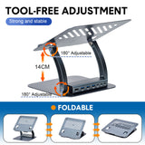 Darrahopens Electronics > Computer Accessories > Laptop Stands 7-in-1 Laptop Stand Docking Station Ergonomic Laptop Riser 360 Rotatable - PD Charging HDMI USB-C and USB-A 3.0 Ports for MacBook M1/M2/M3 HP ASUS DELL