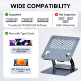 Darrahopens Electronics > Computer Accessories > Laptop Stands 7-in-1 Laptop Stand Docking Station Ergonomic Laptop Riser 360 Rotatable - PD Charging HDMI USB-C and USB-A 3.0 Ports for MacBook M1/M2/M3 HP ASUS DELL
