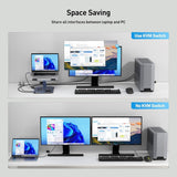 Darrahopens Electronics > Computer Accessories > Laptop Stands BENFEI 000366GY Laptop Stand with USB C Hub, Multi Function With USB and KVM Switch and 15W Wireless Charger