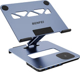 Darrahopens Electronics > Computer Accessories > Laptop Stands BENFEI 000366GY Laptop Stand with USB C Hub, Multi Function With USB and KVM Switch and 15W Wireless Charger