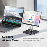 Darrahopens Electronics > Computer Accessories > Laptop Stands Black Silver laptop stand, 360 degree rotatable, ergonomic laptop stand, laptop accessories, adjustable laptop stand, laptop riser, workspace ergonomics, Australian market