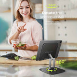 Darrahopens Electronics > Computer Accessories > Laptop Stands Black Silver laptop stand, 360 degree rotatable, ergonomic laptop stand, laptop accessories, adjustable laptop stand, laptop riser, workspace ergonomics, Australian market