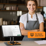 Darrahopens Electronics > Computer Accessories > Laptop Stands Black Silver laptop stand, 360 degree rotatable, ergonomic laptop stand, laptop accessories, adjustable laptop stand, laptop riser, workspace ergonomics, Australian market