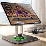 Darrahopens Electronics > Computer Accessories > Laptop Stands Black Silver laptop stand, 360 degree rotatable, ergonomic laptop stand, laptop accessories, adjustable laptop stand, laptop riser, workspace ergonomics, Australian market