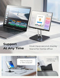 Darrahopens Electronics > Computer Accessories > Laptop Stands Black Silver laptop stand, 360 degree rotatable, ergonomic laptop stand, laptop accessories, adjustable laptop stand, laptop riser, workspace ergonomics, Australian market