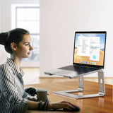Darrahopens Electronics > Computer Accessories > Laptop Stands Ergonomic Aluminum Laptop Stand - Removable & Height Adjustable - Suitable for 10-14 inch Notebooks - Black