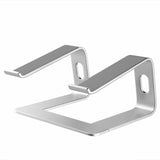 Darrahopens Electronics > Computer Accessories > Laptop Stands Ergonomic Aluminum Laptop Stand - Removable & Height Adjustable - Suitable for 10-14 inch Notebooks - Metal Silver