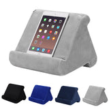 Darrahopens Electronics > Computer Accessories > Laptop Stands Grey Soft Multi-Angle Tablet Pillow Stand - Comfy Reading & Viewing Holder for iPads, Books, eReaders