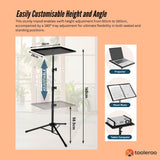 Darrahopens Electronics > Computer Accessories > Laptop Stands Laptop Stand Tripod - Adjustable Height Projector Holder With Phone Mount