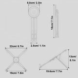 Darrahopens Electronics > Computer Accessories > Laptop Stands Orange Foldable Magnetic Phone & Tablet Stand Aluminium Alloy Laptop Holder Adjustable Desktop Stand for Mobile Phone, Tablet and Notebook